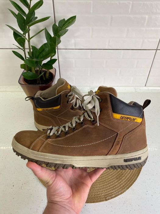 Чоловічі черевики Caterpillar Apa Hi. Ботинки кожание шкіряні CAT 46р