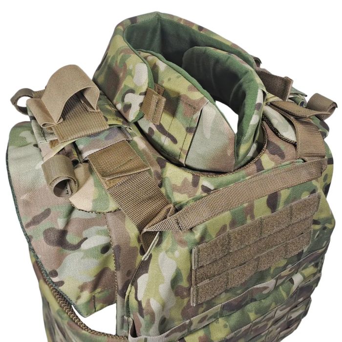 Захист шиї та ключиць 1 клас, захист від уламків на швидкості 680 м/с.