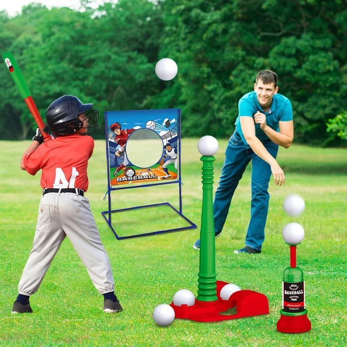 VATOS Zestaw do Gry w Baseballa dla Dzieci z Regulowaną Wysokością