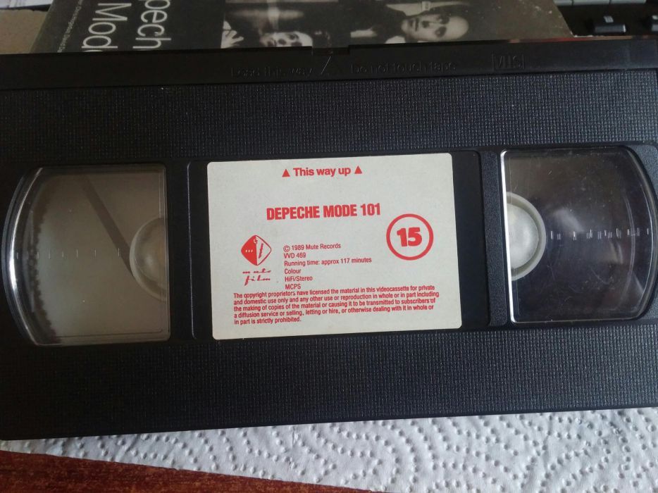 Depeche Mode 101. Cassete VHS n°1 em Portugal