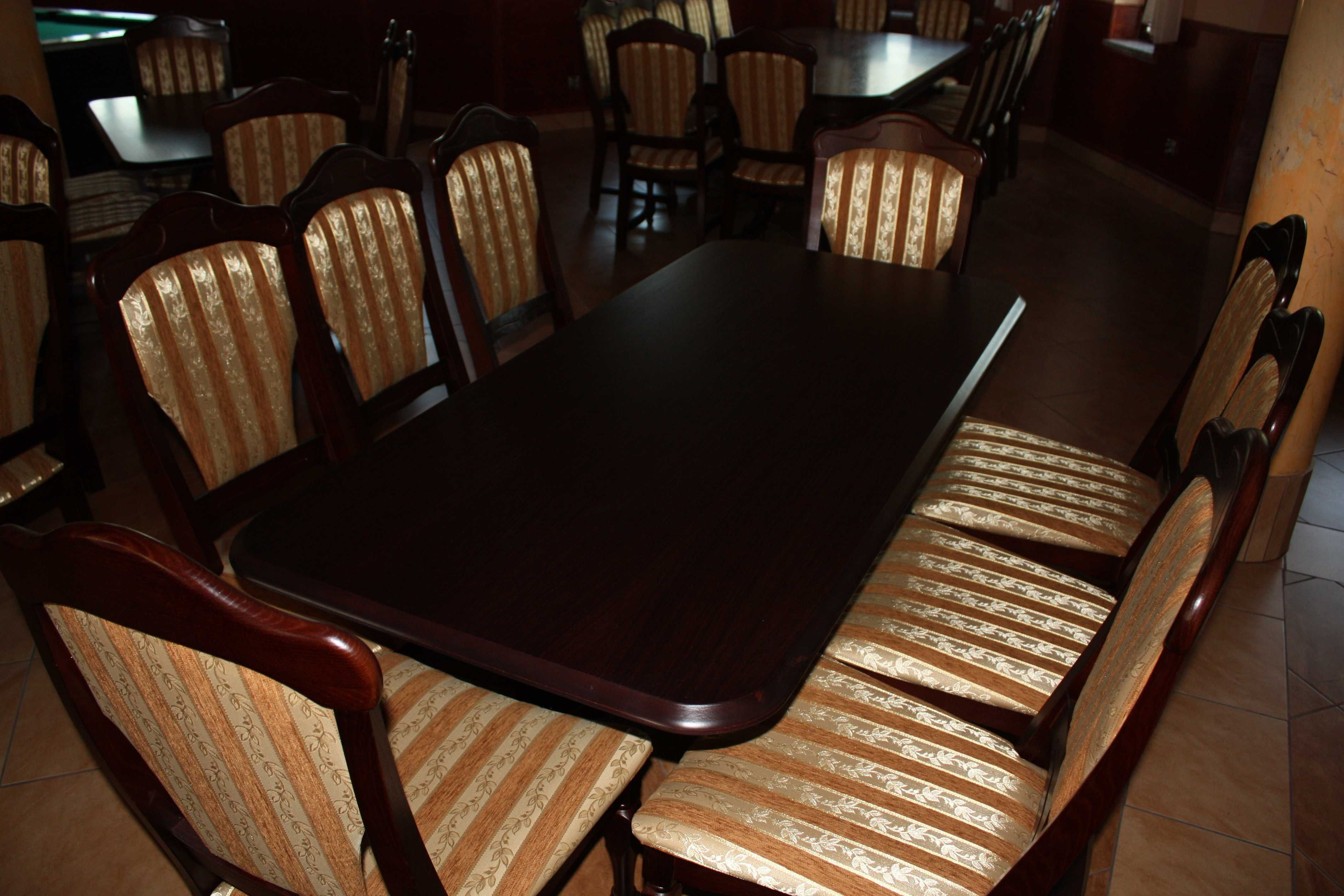 Stylowy stół dębowy na 6os pub/pizzeria/restauracja/dom 12 sztuk