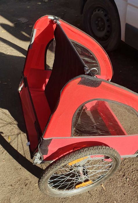 Przyczepka rowerowa dla dzieci 1-2  osobowa. Sprezyny Ladny stan