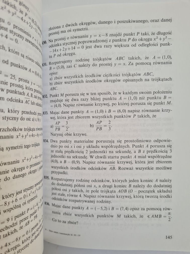 Zbiór zadań z matematyki dla klas III i IV liceum ogólnokształcącego