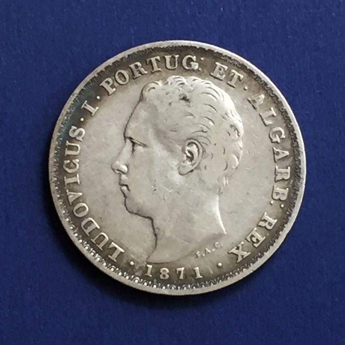 500 réis 1871 - D. Luis I - prata