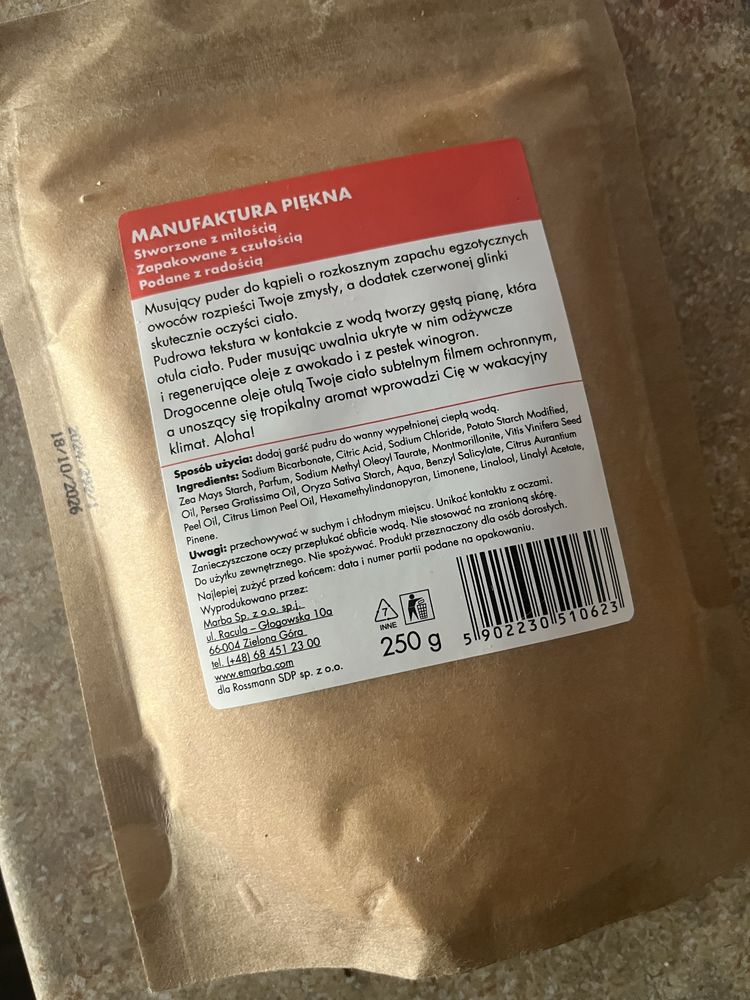 Puder do kąpieli hawajski klimat manufaktura piękna