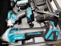 Kit 3 máquinas motor brushless c/2 baterias 128v 6.0ah marca STBON