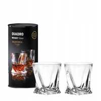 Kryształowe szklanki do whisky Bohemia Quadro 2szt. 340ml