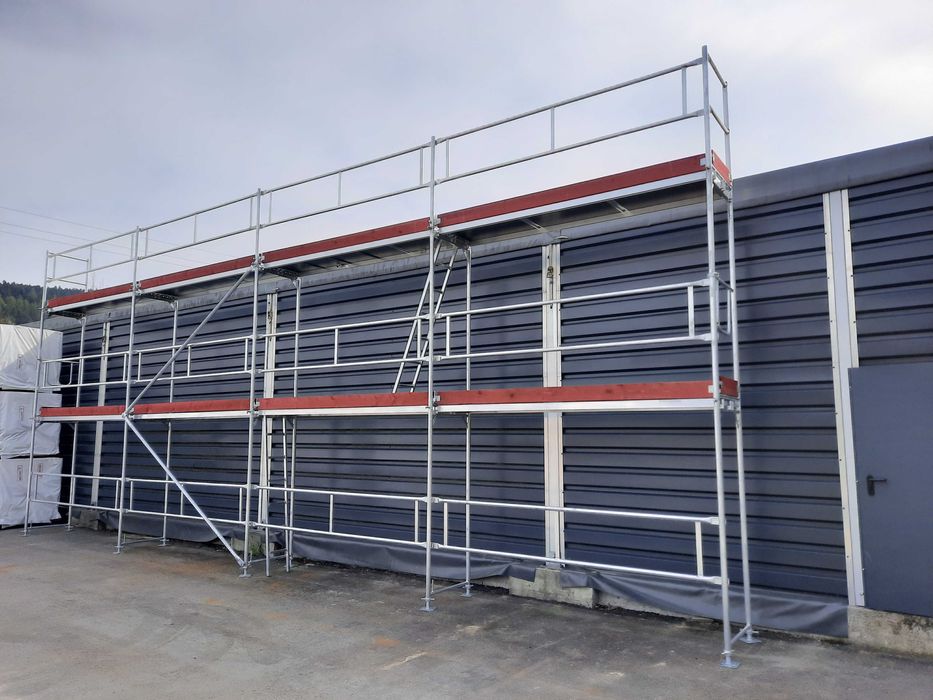 Rusztowanie aluminiowe 78m2 6x12m lekkie typ Plettac P70 nowe Pletak