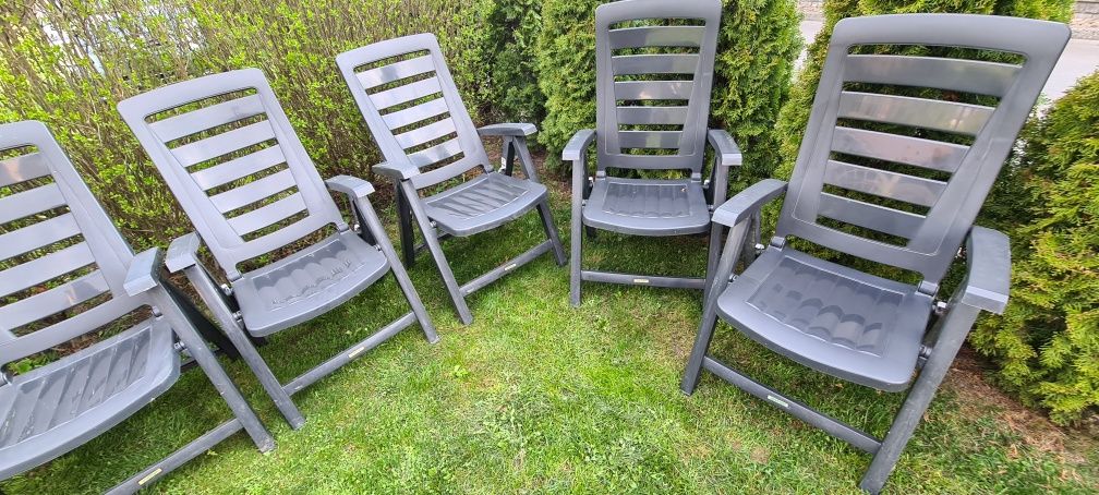 Krzesła ogrodowe fotel ogrodowy atracytowy skladane regulowane oparcie