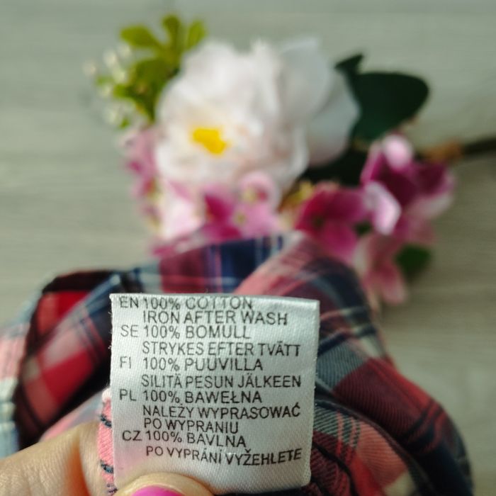 Koszula męska KappAhl w kratę, Regular Fit, rozmiar 41/42, bawełna