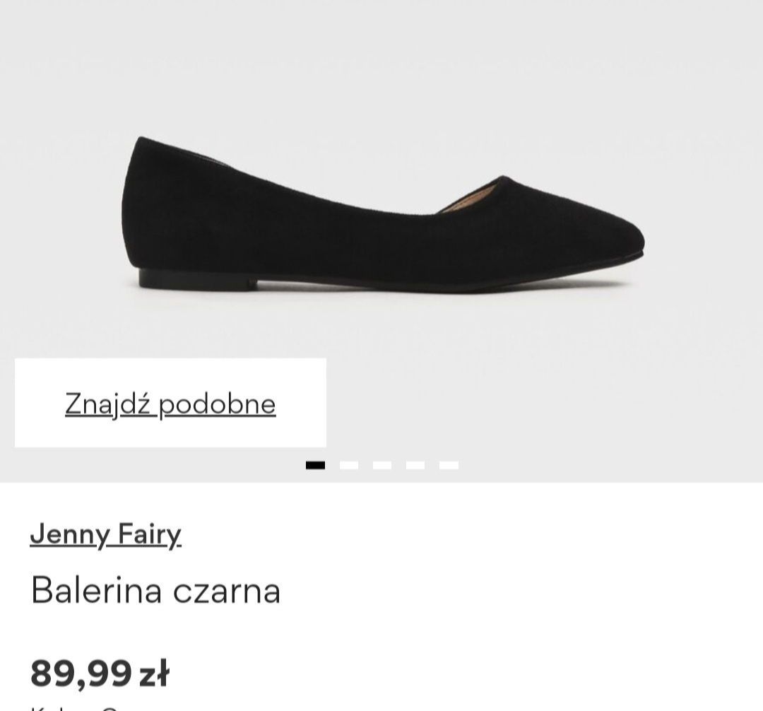 Baleriny zamszowe czarne 36