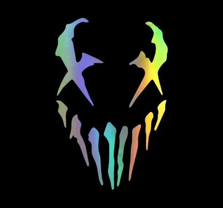 Naklejka G013A3 Diabeł-Laser, 8,5x13cm,PVC,motor,skuter,rower,samochód