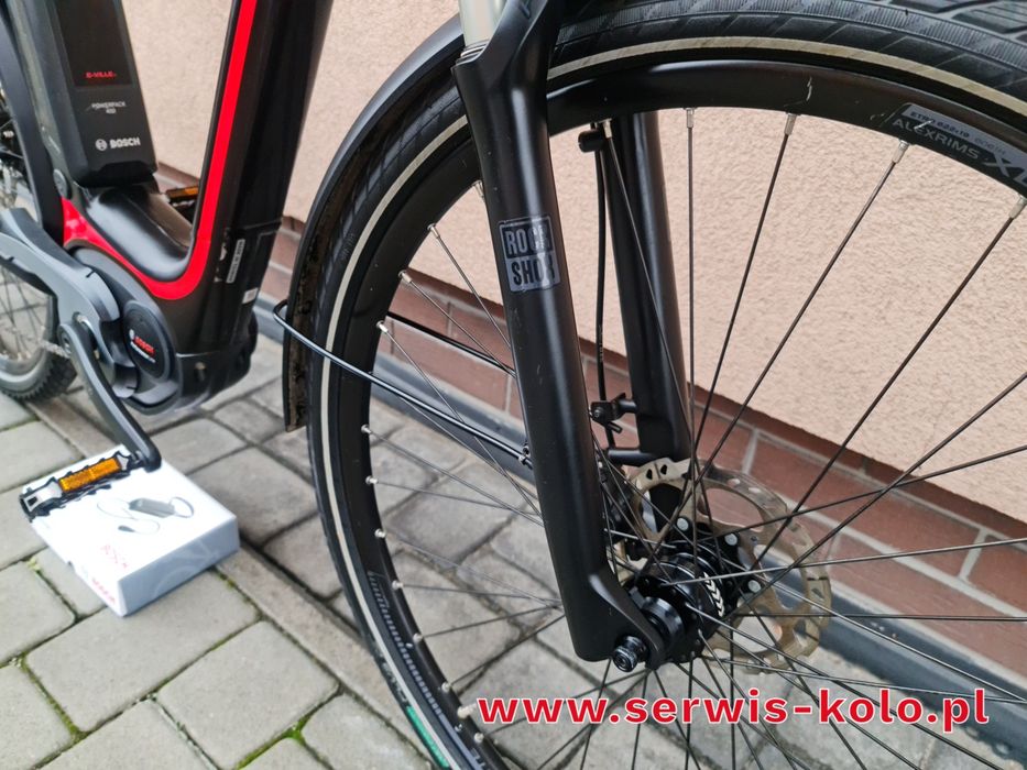 Rower elektryczny damka damski BERGAMONT E-Ville koła 28 SHIMANO XT