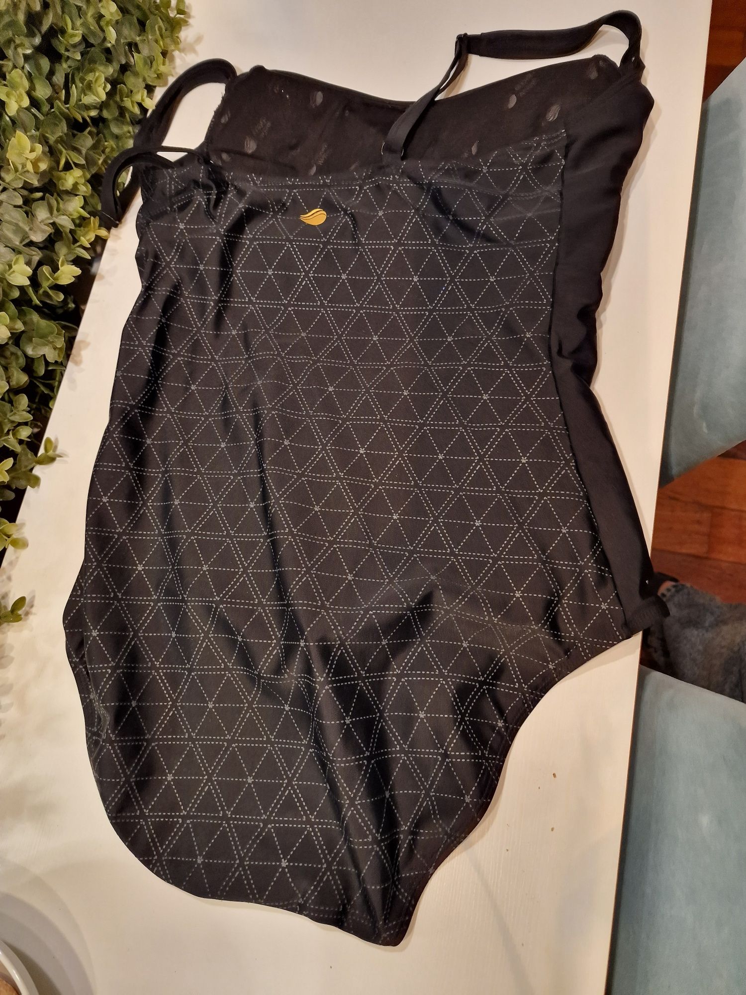 Strój kostium kąpielowy jednoczęściowy czarny XL