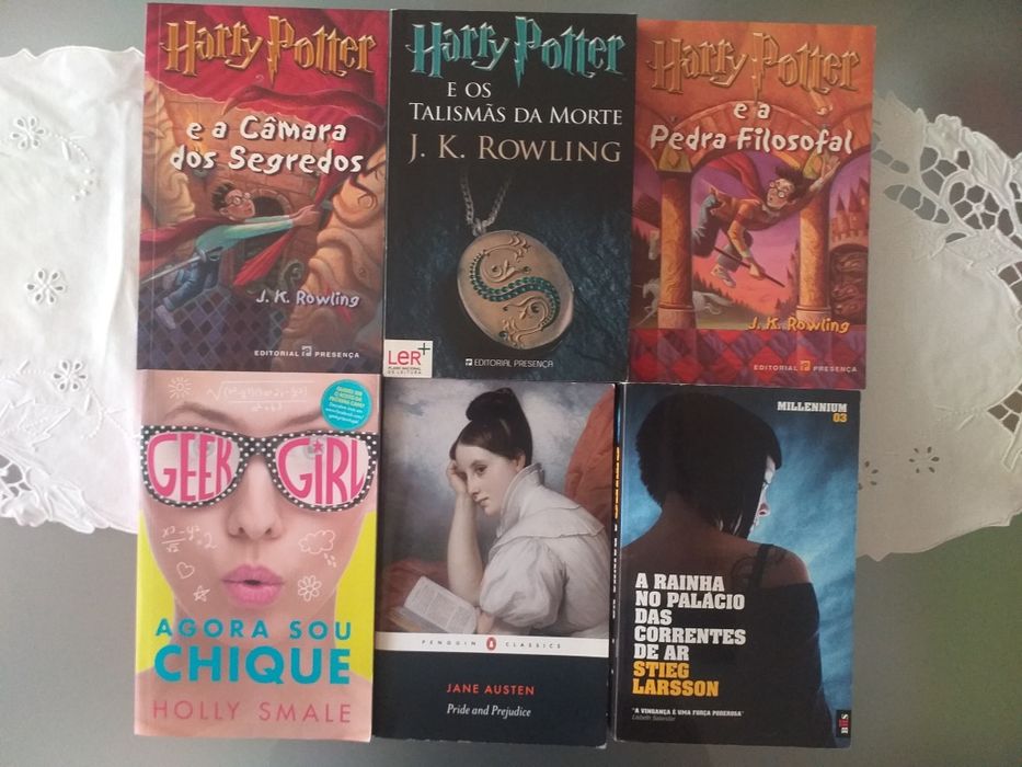 Livros HARRY POTTER *Stieg Larsson* HOLLY Smal.*Jane AUSTEN