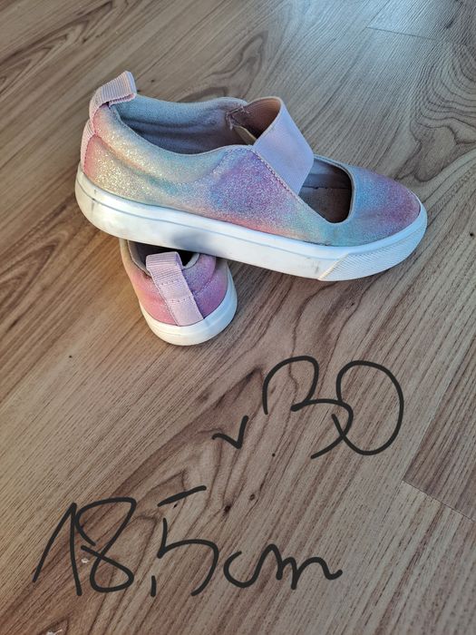 Baleriny dziewczęce r. 30 balerinki dla dziewczynki brokatowe