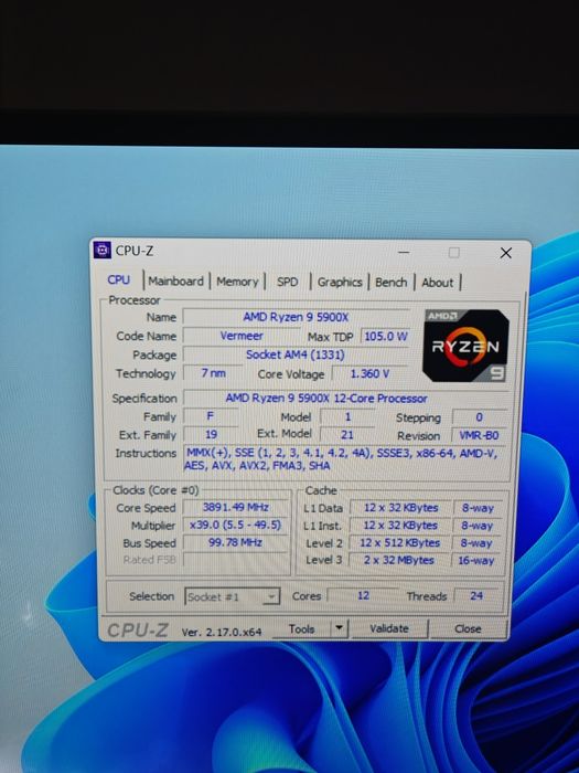 CPU Ryzen 9 5900X