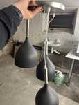Lampa wisząca potrójna czarna