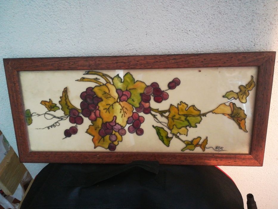 Pintura em vidro artesanal