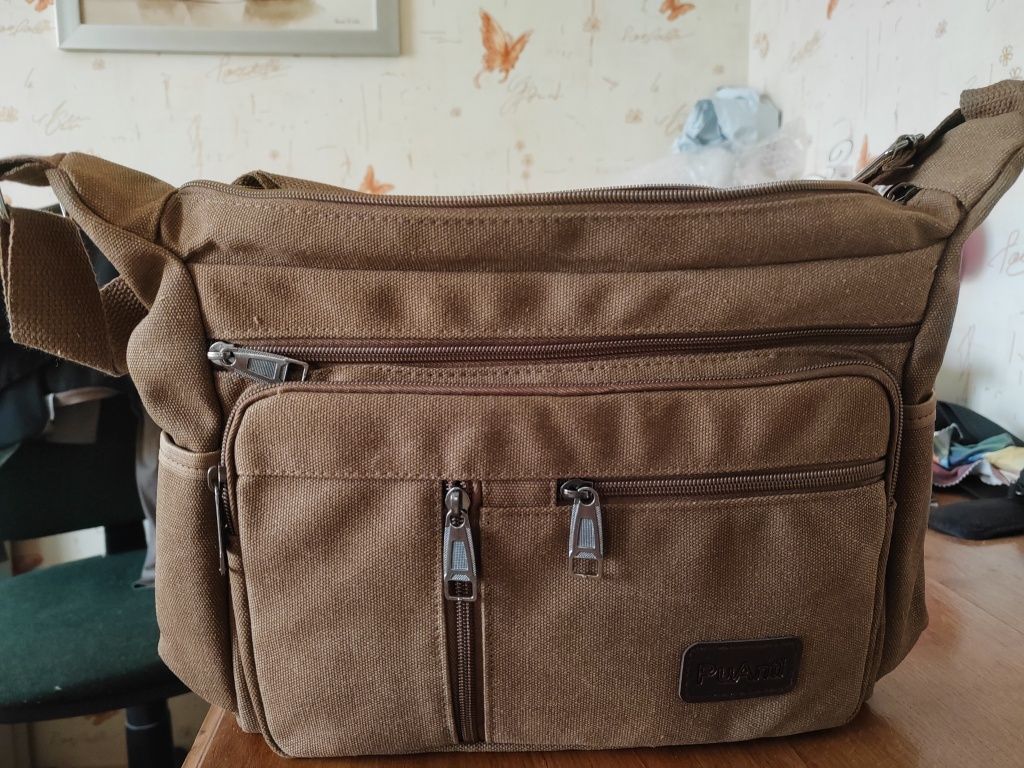 Продам сумку холщовую,цвет Brown.В наличии.