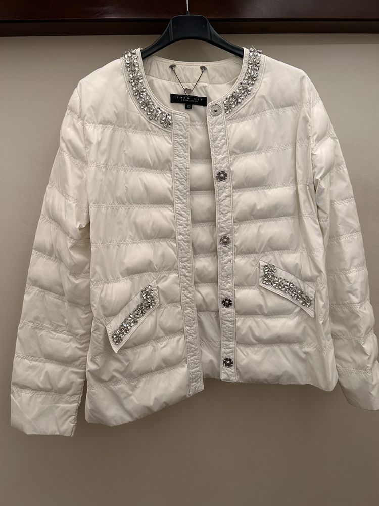 Biała pikowana kurtka Twin Set XL Simona Barbieri r. 42