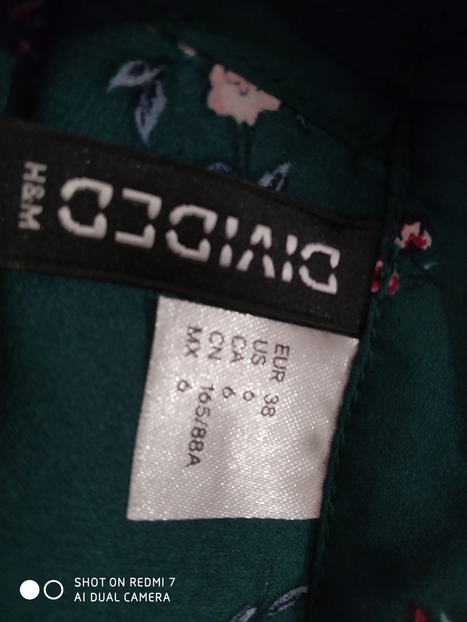 Bluzka zielona w kwiatki H&M