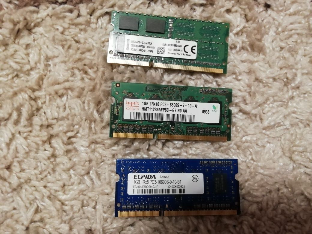 Модуль памяти DDR3 1gb, 2gb к ноутбуку