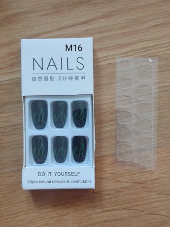 Nowe tipsy M16 zestaw sztuczne paznokcie naklejki klej akcesoria mani