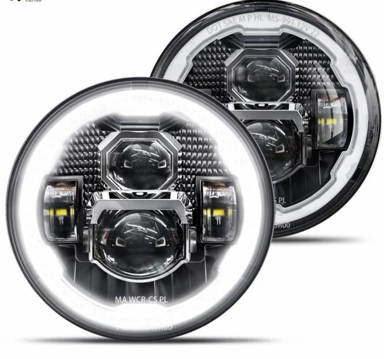 Lampy REFLEKTORY LED DRL Przód 7" 84W Jeep Wrangler JK TJ CJ JL Rubiko
