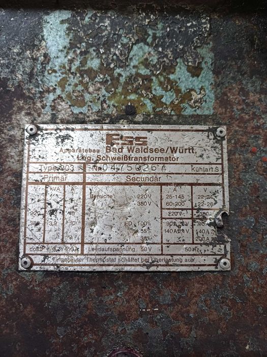 Aparelho de Soldar da WURTT - Manofásico e Trifásico-Muito Bom Estado