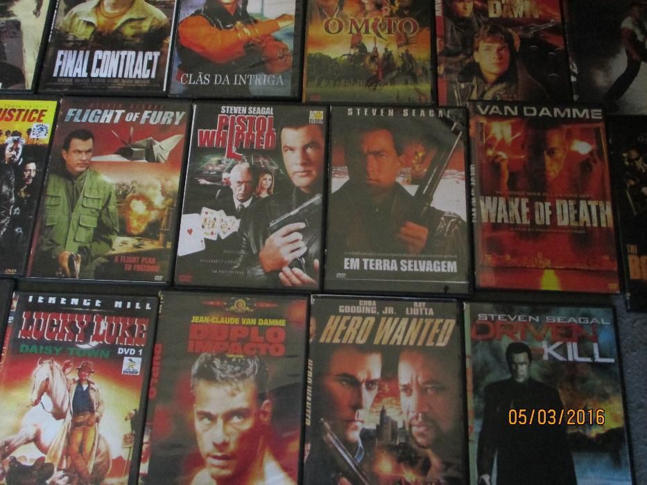 Capas plástico DVD + capas de filmes de acção
