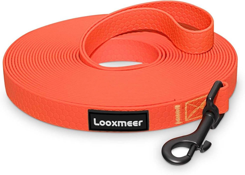 Looxmeer Smycz Treningowa 20M dla Psów Neonowa Pomarańczowa