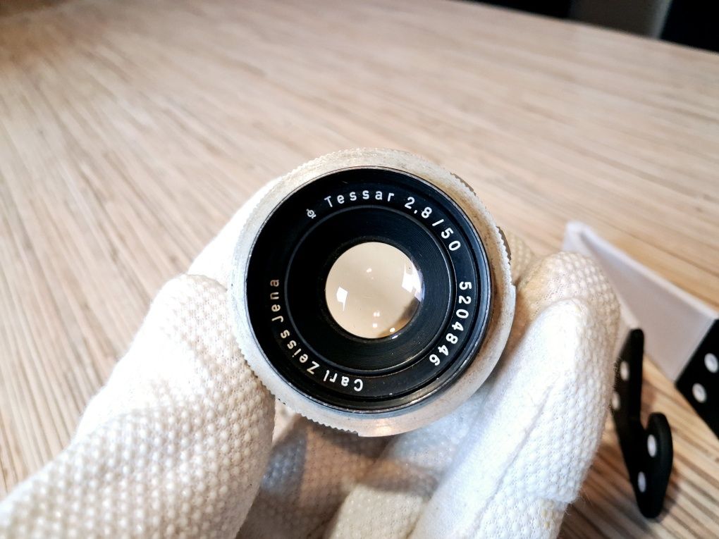 Unikat ! Polecam obiektyw Carl Zeiss Jena Tessar 2,8/50 Exa Vintage !