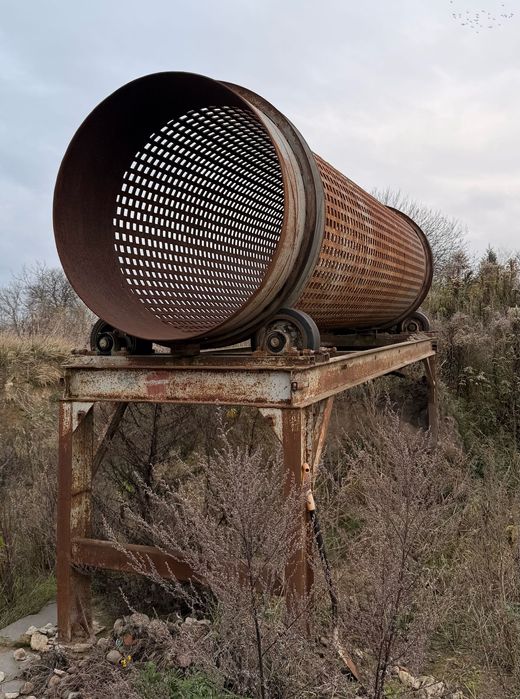 Przesiewacz bębnowy elektryczny - przesiewarka do ziemi, kruszyw