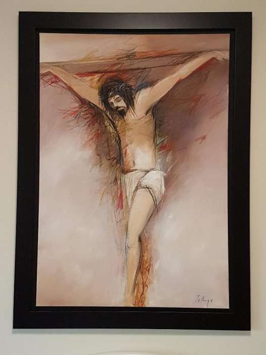 Quadro Joana Marques - Original - "Cristo na Cruz"