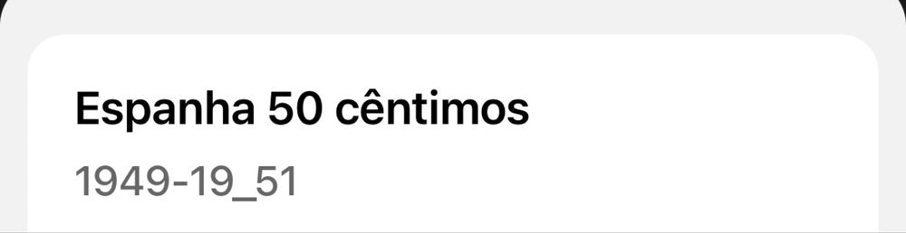 Moeda de 50 cêntimos Espanhola