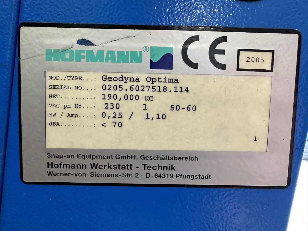 Wyważarka Hofmann Geodyna Optima Laserowa Test