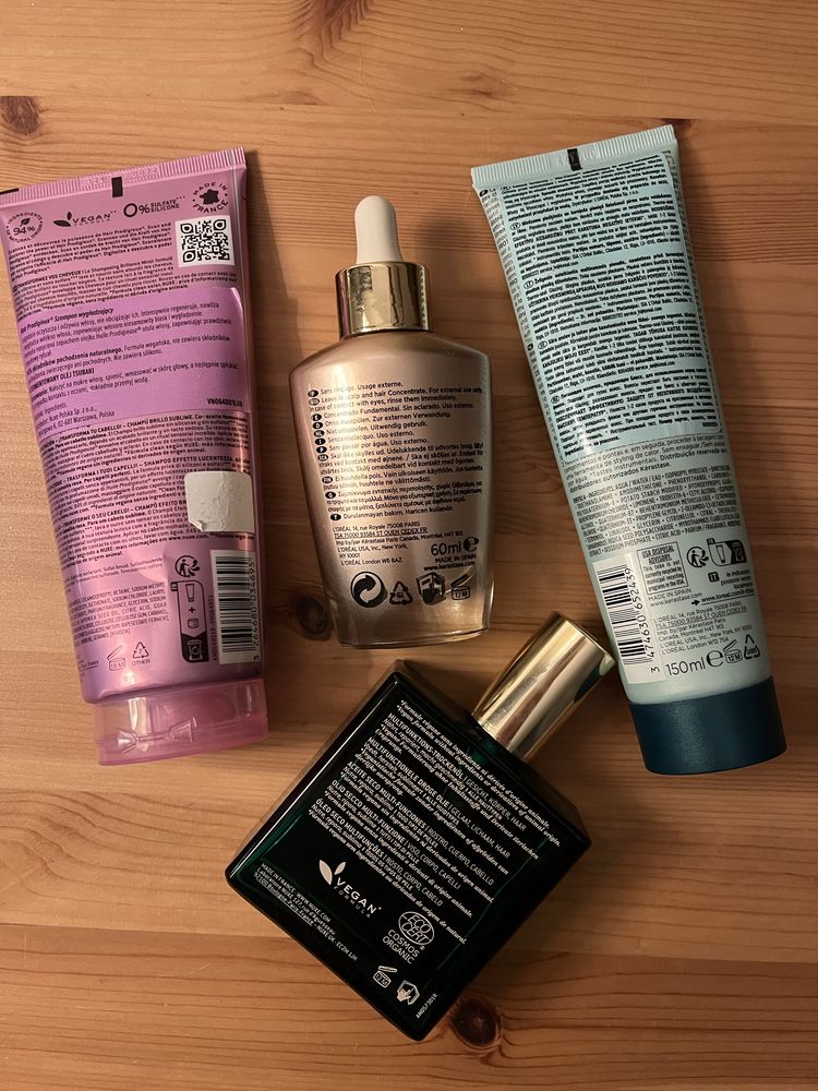 Zestaw oryginalny nuxe kerastase do włosów szampon odżywka serum