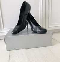 Туфли/туфлі чёрного цвета КОЖАНЫЕ!!! 25 см