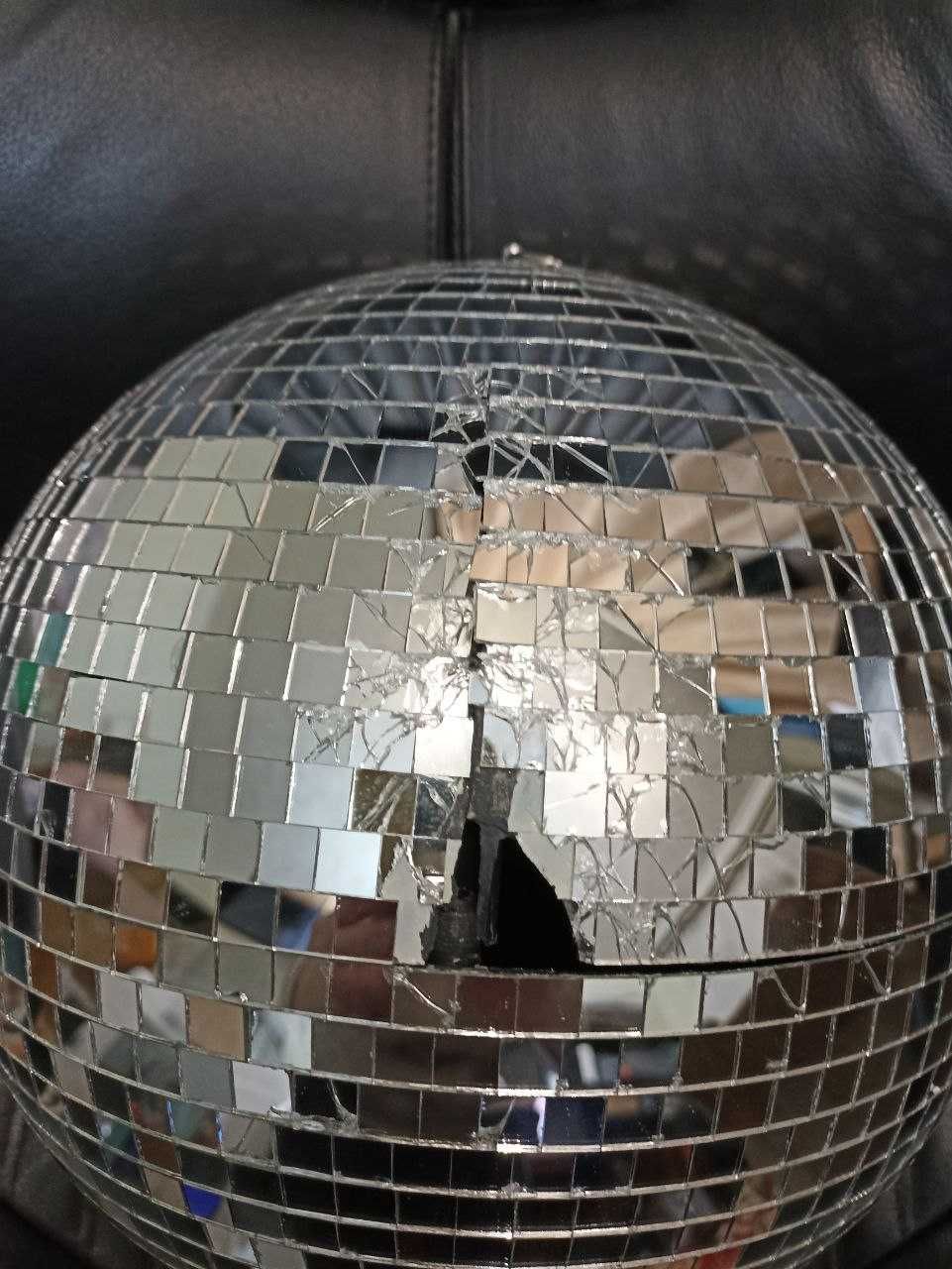 Зеркальный шарик, диско шар, дзеркальна куля, для фото праздника 30см