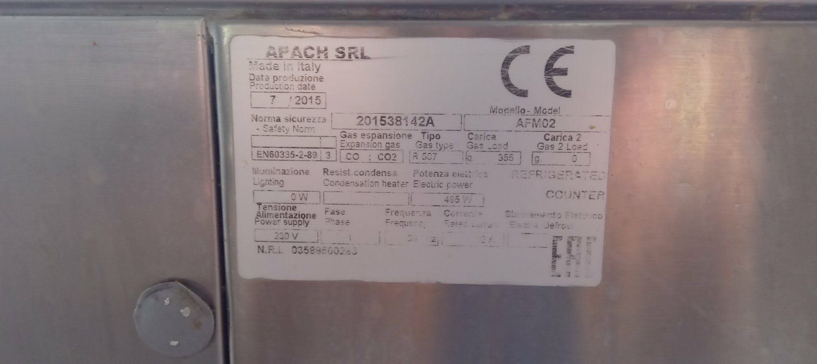 Холодильний стіл  APACH AFM 02, Італія.