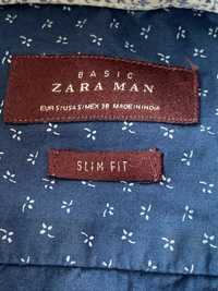 Koszula męska Zara SlimFit S niebieska