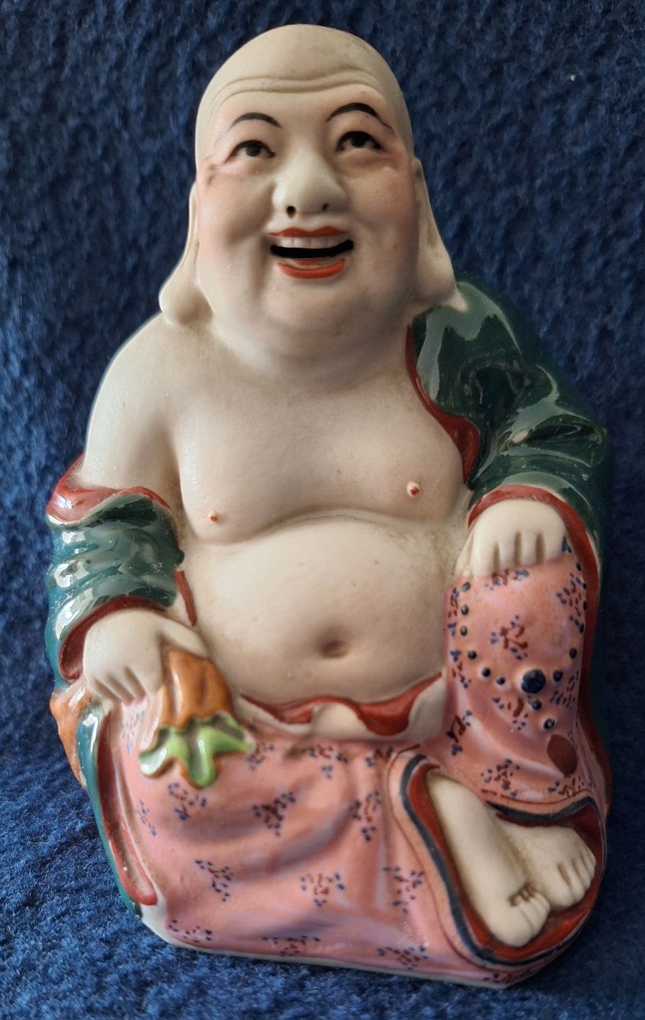 Buda Sorridente porcelana antigo anos 40 carimbado e numerado (57)