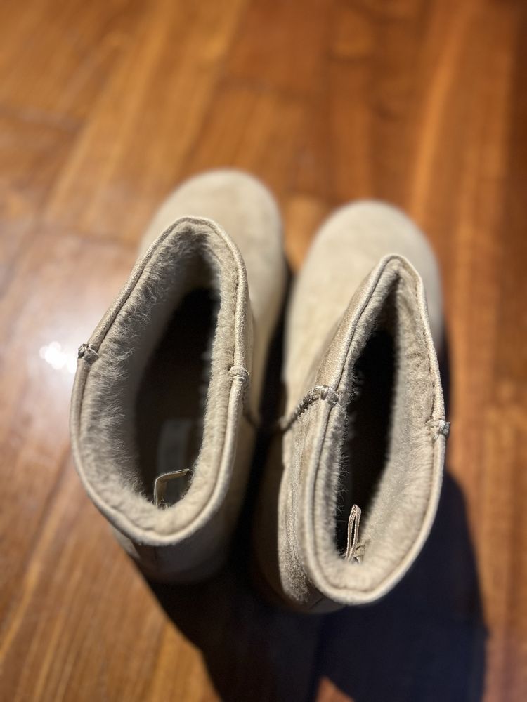 Botas camurça castanhas Pull&Bear plataforma