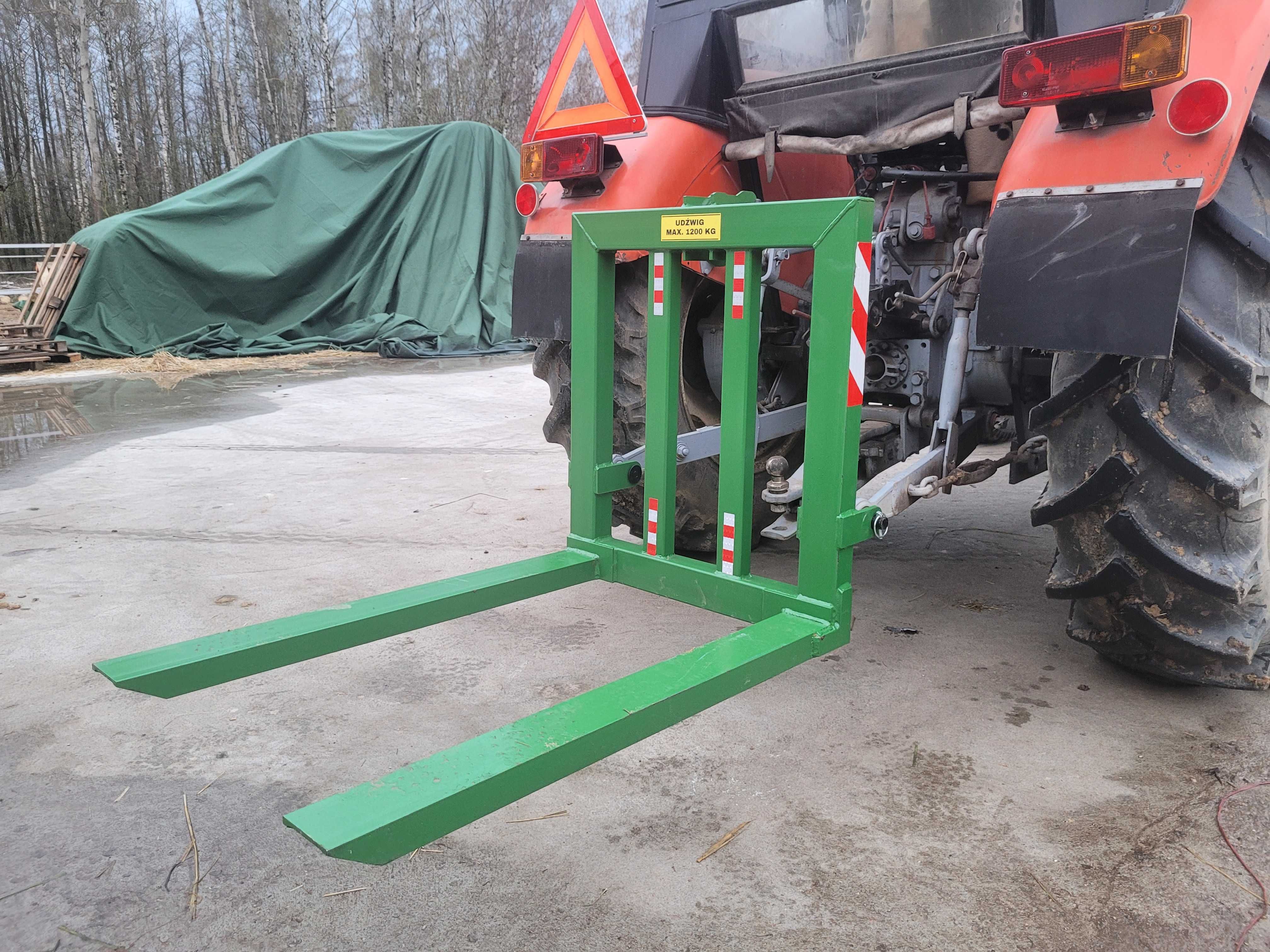 Paleciak/ Widły do palet na tył ciągnika UDŹWIG 1200kg Widlak na TUZ
