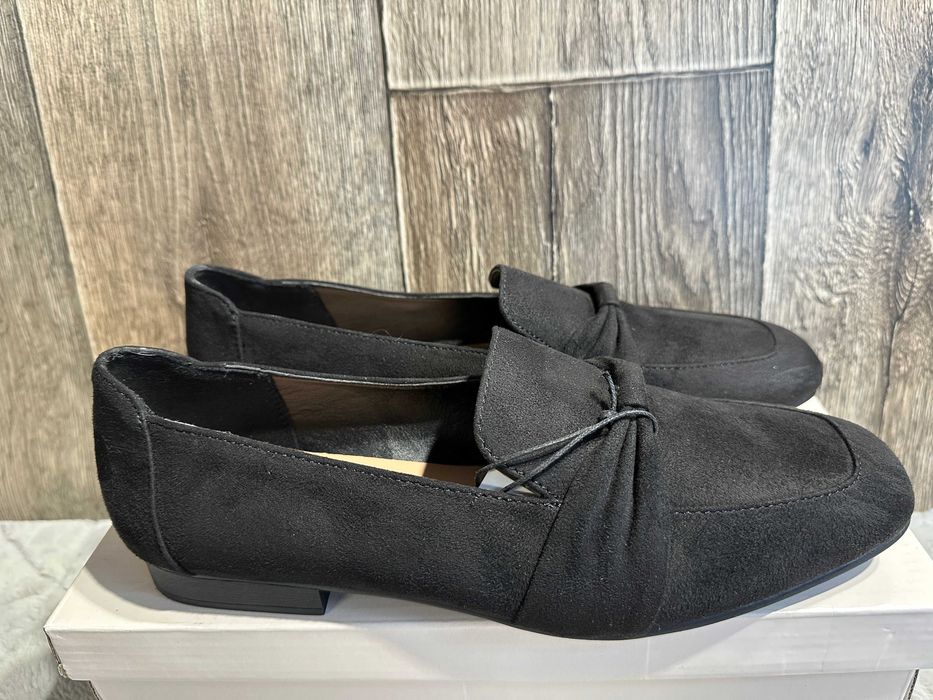 Buty damskie czarne półbuty mokasyny loafersy anna field 43