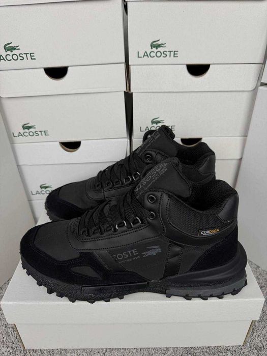 Зимние кроссовки Lacoste Elite Active Cordura, 41-46 р кросівки чёрные