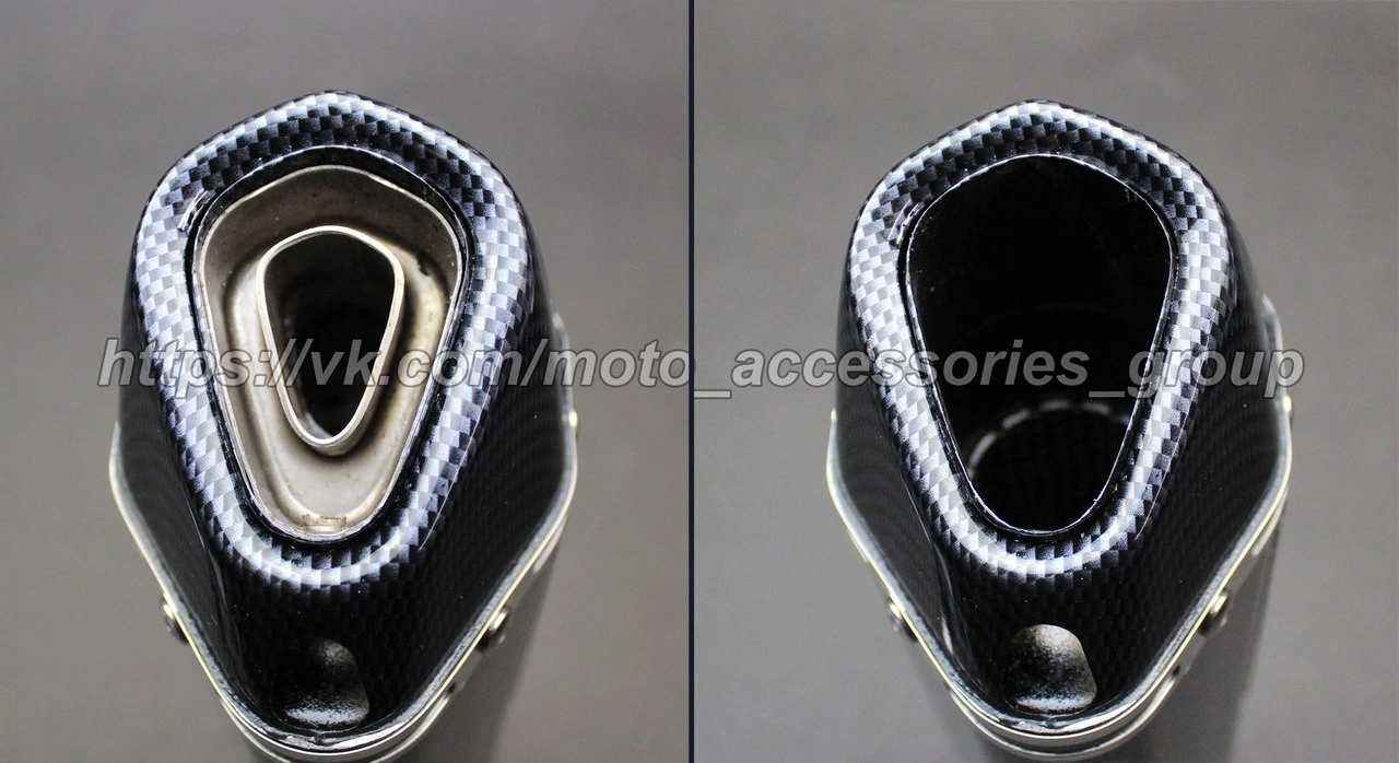 Мото прямоток прямоточний Akrapovic Carbon прямоточный глушитель