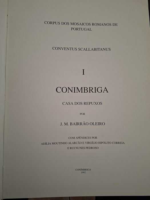 Corpus dos mosaicos romanos de Portugal Bairrão Oleiro