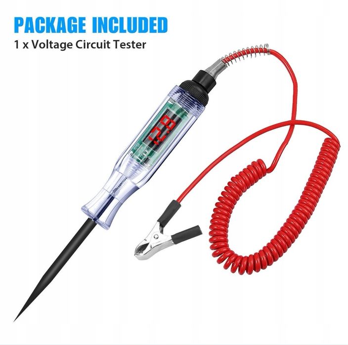 Miernik cyfrowy tester PKW obwodów napięcia samochodowego próbnik 3-70